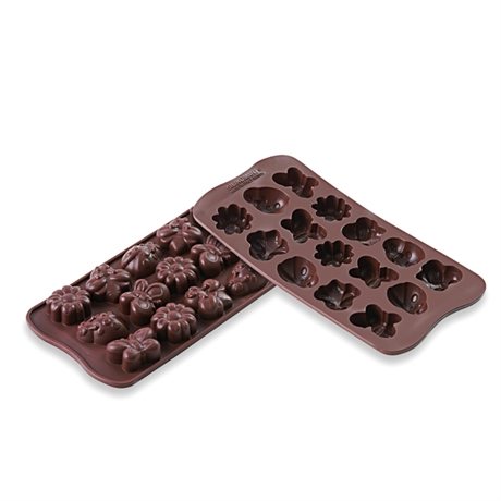 1 Moule 15 chocolats Printemps en silicone Silikomart