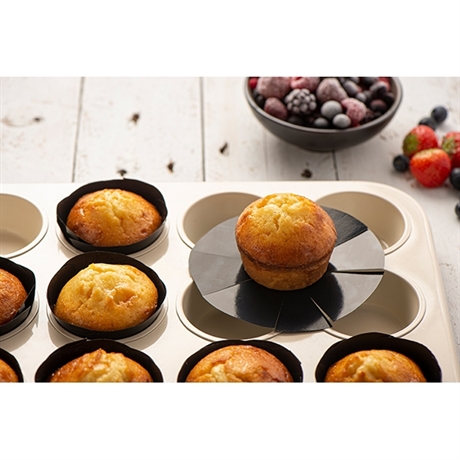 Feuille de cuisson antiadhésive moule muffins set de 12 NoStik