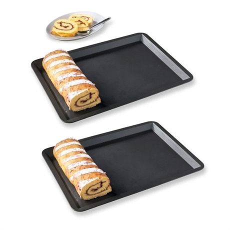 Lot 2 plaques à pâtisserie anti-adhérentes 40 cm Mathon
