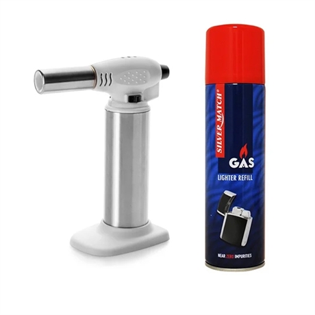 Set chalumeau Elégance Ibili et recharge de gaz butane