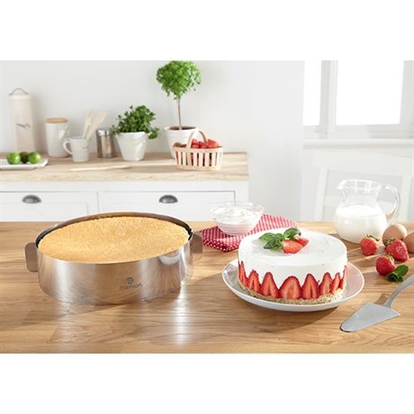 Cercle à gâteau extensible en inox 15,5 à 30 cm Mathon