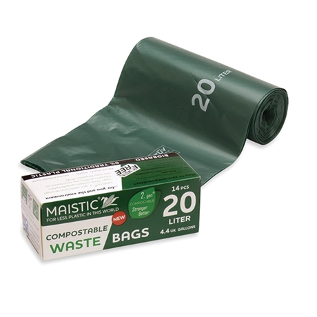 14 sacs poubelles compostables 20L