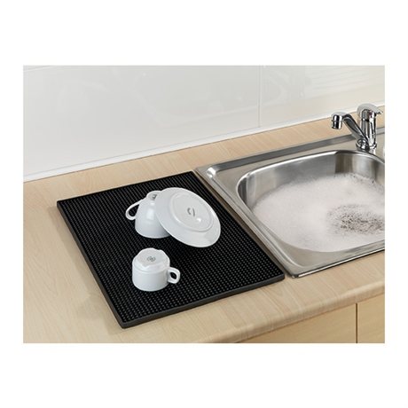 Tapis égouttoir silicone noir 40 cm Wenko by Maximex