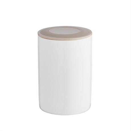 Lot de 8 pots de yaourt céramique avec couvercle 125 ml blanc Simeo