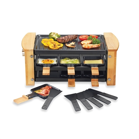 Raclette grill 6 poêlons 900 W Kitchen Chef Professional
