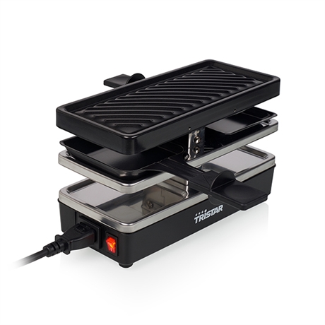 Appareil à raclette électrique interconnectable 2 personnes 400 W noir Tristar