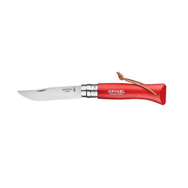 Couteau pliant N°08 baroudeur rouge 8,5 cm Opinel zoom