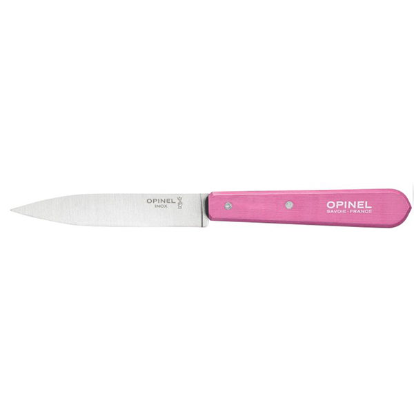 Couteau office N°112 lame inox lisse 10 cm fuchsia Opinel zoom