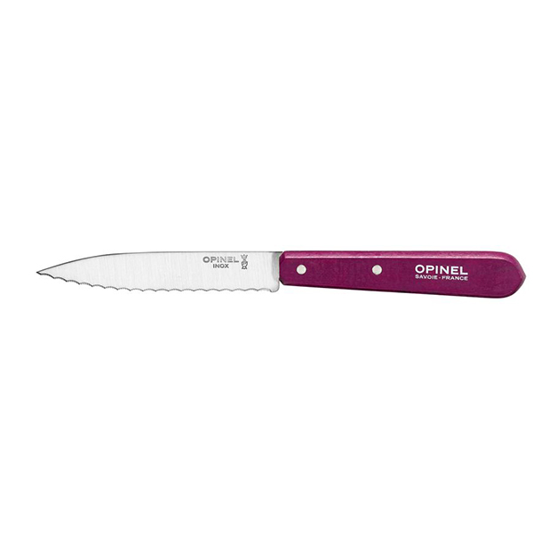 Couteau cranté N°113 aubergine Opinel zoom