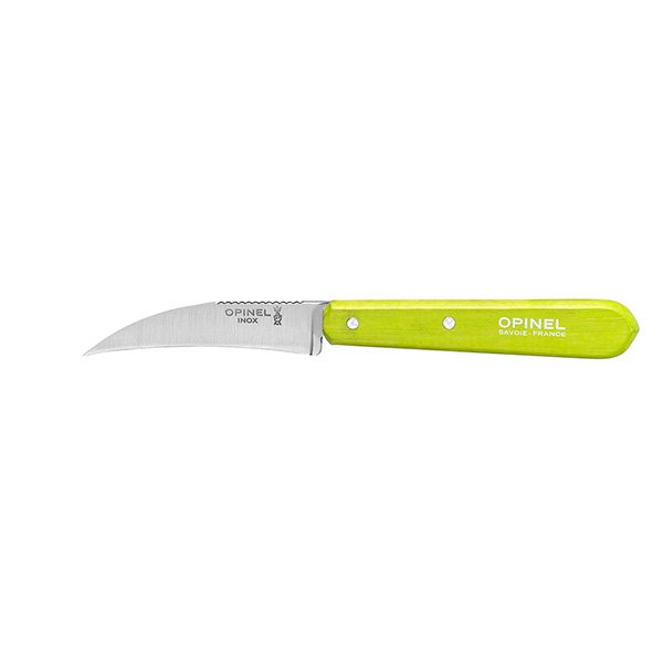 Couteau à légumes N°114 lame inox 7 cm coloris pomme Opinel zoom