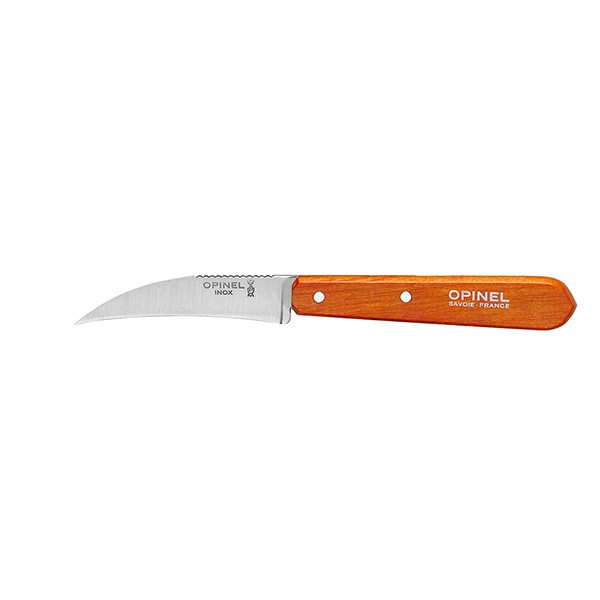 Couteau à légumes N°114 lame inox 7 cm coloris mandarine Opinel zoom