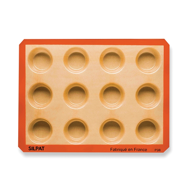 Plaque de 12 empreintes muffins Silpat zoom
