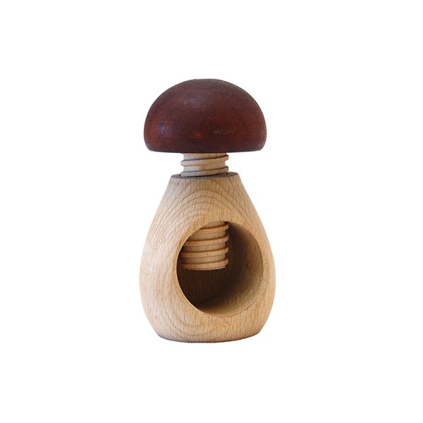 Casse-noix en bois forme champignon Roger Orfèvre zoom