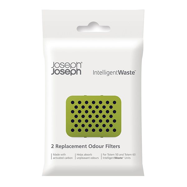2 filtres de remplacement anti-odeurs pour poubelle TOTEM Joseph Joseph zoom