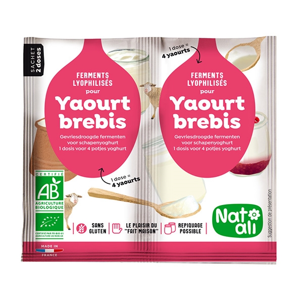 Ferment yaourt lait de brebis Nat-ali zoom