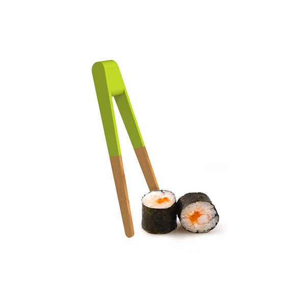 Pince à sushi ou toast verte Pebbly zoom