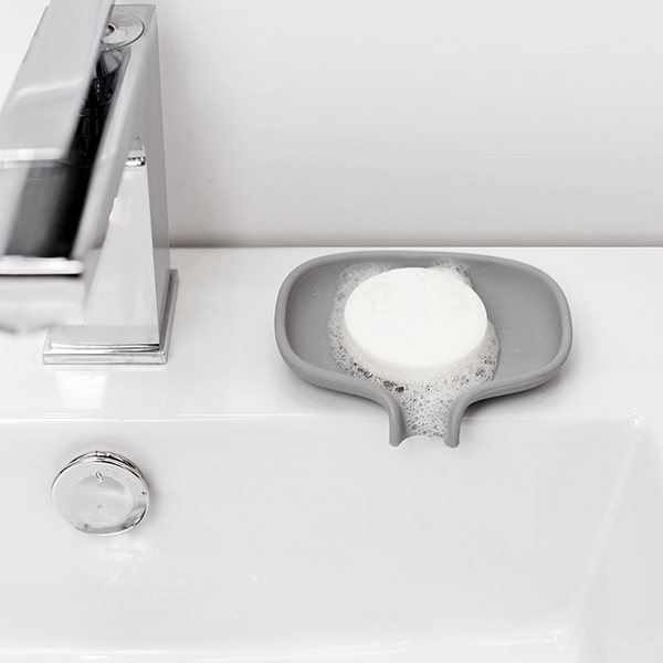 Porte savon silicone Small soap saver gris zoom