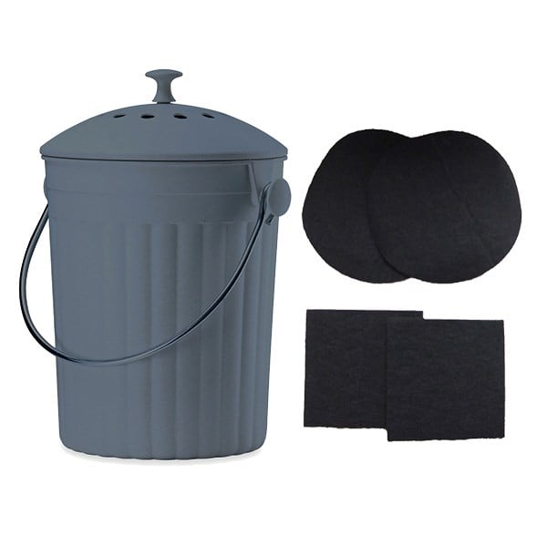 Lot Seau à compost et 2 filtres à charbon anti-odeurs zoom