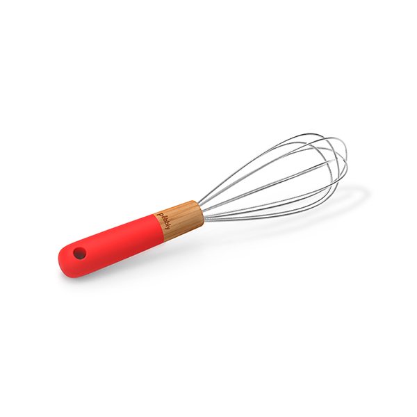 Fouet inox bambou rouge Pebbly Pebbly - Spatules, fouets ...