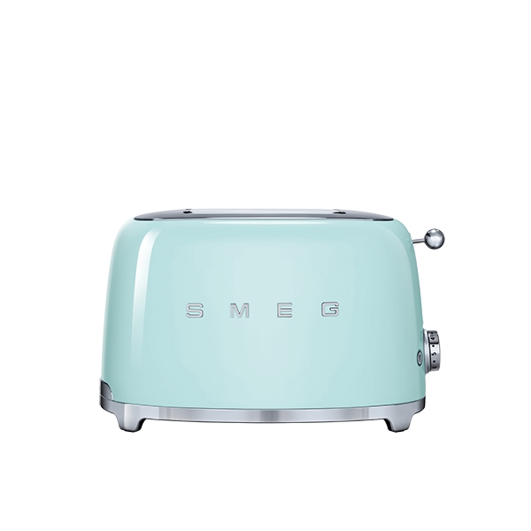 Toaster 2 tranches vert d'eau 950 W TSF01PGEU Smeg zoom