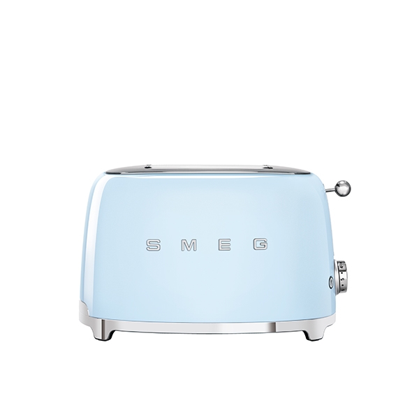 Toaster 2 tranches bleu azur 950 W TSF01PBEU Smeg zoom