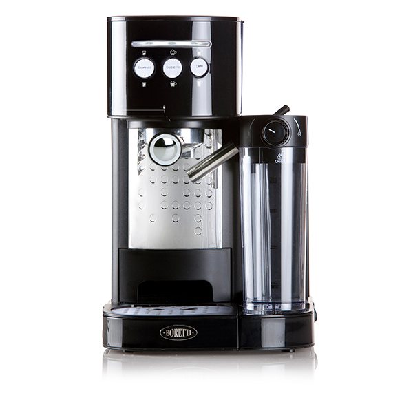 Machine à expresso latte et cappuccino noire B400 Boretti zoom