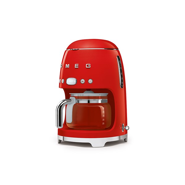 Machine à café filtre rouge 10 tasses 1050 W DCF01RDEU Smeg zoom