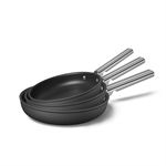 Set de 3 poêles aluminium antiadhésives noir mat
