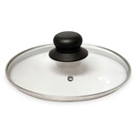 Couvercle en verre cerclé inox 18 cm