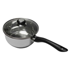 Casserole inox avec couvercle en verre 20 cm