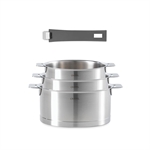 Batterie de cuisine casseroles Mutine manche amovible 16 et 20 cm et 1 manche
