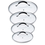 Set de 4 couvercles en verre Rapid Cook 14 à 20 cm