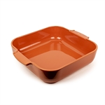 Plat carré céramique terracotta 36 cm