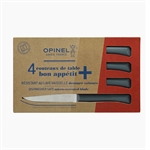 Coffret 4 couteaux de table lame micro-dentée 11 cm Bon Appétit Plus anthracite