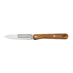 Couteau d’office et éplucheur 2 en 1 avec manche en bois d’olivier