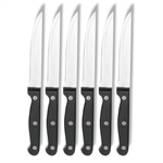 6 couteaux à steak lame lisse