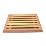 Grande planche à pain en hêtre avec grille amovible 40 cm