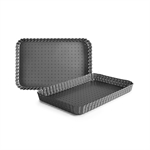 Moule rectangle perforé en acier 31 x 21 cm