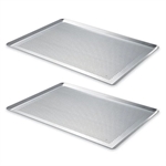 Lot 2 plaques à pâtisserie micro-perforée en aluminium 40 cm
