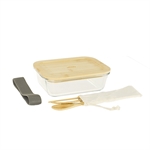 Lunch box avec 3 couverts bambou