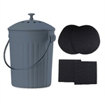 Lot Seau à compost et 2 filtres à charbon anti-odeurs
