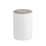 Lot de 8 pots de yaourt céramique avec couvercle 125 ml blanc