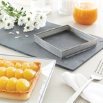 Cadre à tarte perforé en inox carré 12 cm