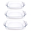 Set de 3 plats à four rectangulaires en verre borosilicate Mathon(vue 1)