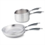 Batterie de cuisine Excell'Inox 2 casseroles et 2 poêles tout inox Mathon(vue 1)