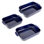 Set de 3 plats à four céramique Appolia rectangulaires bleu 25, 32 et 40 cm Peugeot(vue 1)