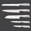 Set de 5 couteaux de cuisine en inox Mathon(vue 2)
