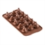 Moule 3D chocolat Mr and Mrs Brown en silicone Silikomart(vue 1)