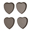 Set de 4 moules à tartelette coeur revêtement antiadhérent 11 cm Mathon(vue 2)