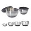 Lot 6 bols en inox gradués avec base silicone 10,5 à 24 cm Mathon(vue 1)